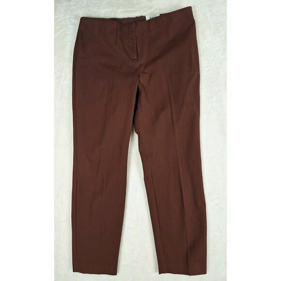 Alfani Women's Size 10 Crop Pant Skinny Fudge Brown 33x25 NWT Dressy Stretch - Picture 1 of 14